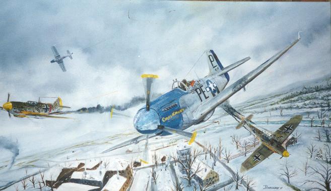Josh painting of Battle of the Bulge